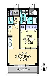 イクエーションスペース 1LDKの間取図画像