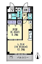 イクエーションスペース 1LDKの間取図画像