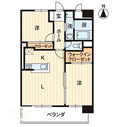 アルファレガロ高松駅前 2LDKの間取図画像