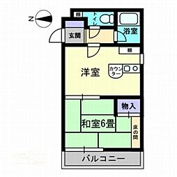 アルファエステート錦町 1DKの間取図画像