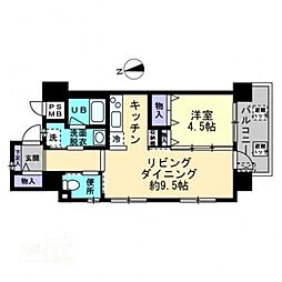 リヴェール 1LDKの間取図画像