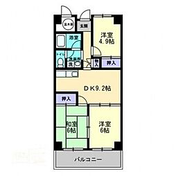 アーバン茜 3DKの間取図画像