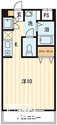 リミエール野口 1Kの間取図画像
