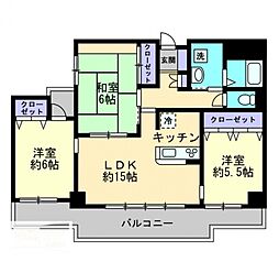 ストーンレイク子の浜B 3LDKの間取図画像
