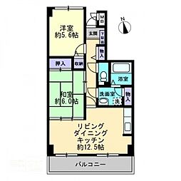 スカール松縄 2LDKの間取図画像