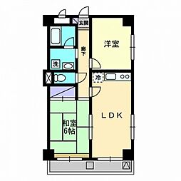 グランリーオ 2LDKの間取図画像