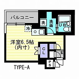 シエロ本町 ワンルームの間取図画像