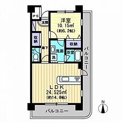 アルベールＳＥＩ 2階1LDKの間取り