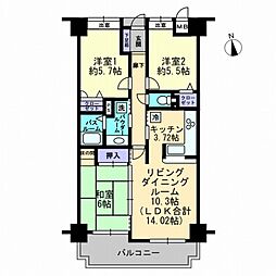 アルファステイツ高須北館 3LDKの間取図画像