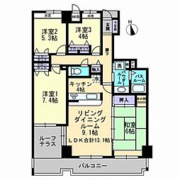アルファステイツ高須北館 4LDKの間取図画像