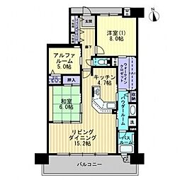アルファステイツ御座 2SLDKの間取図画像