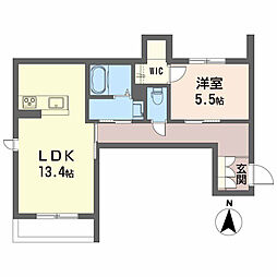 シャーメゾンパントロワ 1LDKの間取図画像