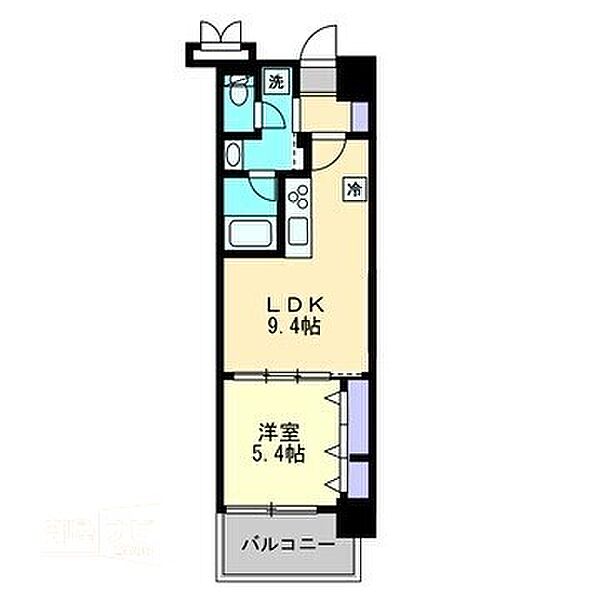 COCO白楽町 405｜岡山県倉敷市白楽町(賃貸マンション1LDK・4階・36.21㎡)の写真 その2