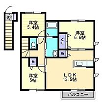 プレインパインＢ 210 ｜ 岡山県倉敷市水江（賃貸アパート3LDK・2階・73.72㎡） その2