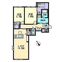 アルネスト 103 ｜ 岡山県倉敷市笹沖（賃貸マンション2LDK・1階・72.81㎡） その2