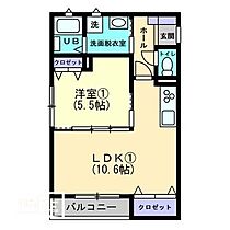 LereveII 201 ｜ 岡山県倉敷市青江（賃貸アパート1LDK・2階・40.36㎡） その2