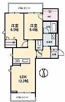 ル・ココン 303 ｜ 岡山県倉敷市笹沖（賃貸マンション2LDK・3階・57.33㎡） その2