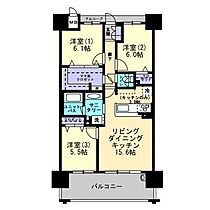 アルファステイツ倉敷鶴形II 403 ｜ 岡山県倉敷市鶴形1丁目（賃貸マンション3LDK・4階・76.25㎡） その2