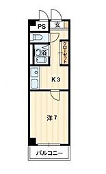 グレイスタワー 1Kの間取図画像