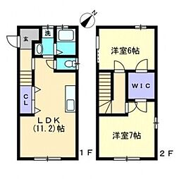八朔HOUSE 2LDKの間取図画像