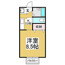 ビュードパレスC  ｜ 長野県駒ヶ根市赤穂（賃貸アパート1K・1階・26.60㎡） その2