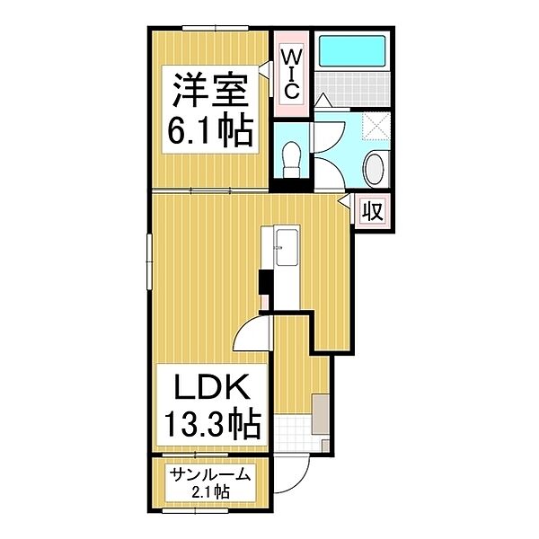 長野県上伊那郡箕輪町大字中箕輪(賃貸アパート1LDK・1階・50.01㎡)の写真 その2