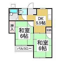 コスモパレス  ｜ 長野県上伊那郡辰野町大字平出（賃貸アパート2DK・2階・34.83㎡） その2