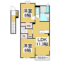 長野県伊那市御園（賃貸アパート2LDK・2階・58.21㎡） その2