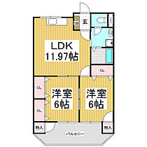 フェリス伊那  ｜ 長野県伊那市中央（賃貸マンション2LDK・1階・53.55㎡） その2