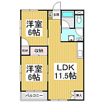 コーポ大上手  ｜ 長野県上伊那郡箕輪町大字中箕輪（賃貸アパート2LDK・2階・55.40㎡） その2