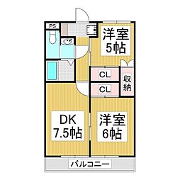 グランドメゾン 2LDKの間取図画像