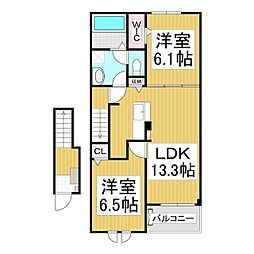 メゾン・サピー 2LDKの間取図画像