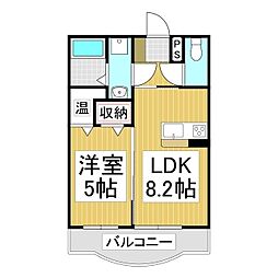 mignonne 1LDKの間取図画像