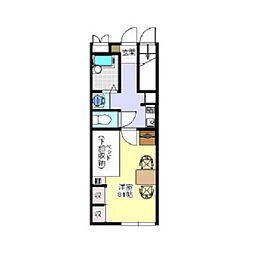 レオパレスメイプル 1Kの間取図画像