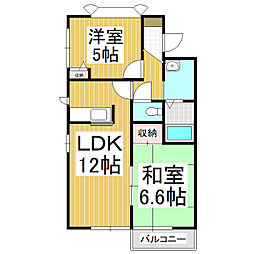 ディアスヨシダ 2LDKの間取図画像