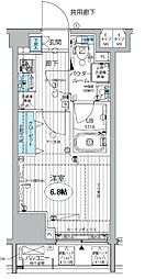 メインステージ三田アーバンスクエア 12階1Kの間取り