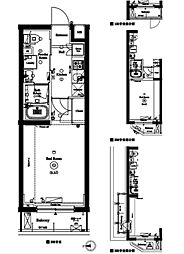 アクサス西巣鴨HY’s 2階1Kの間取り