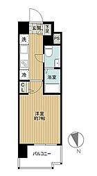 スカイコート新宿壱番館 1Kの間取図画像