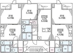アンベリール北小岩 3階/-