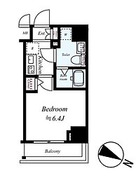 メイクスデザイン板橋本町 1Kの間取図画像