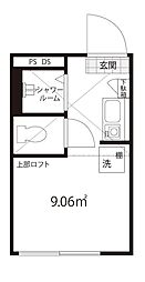 カーサマグノリア ワンルームの間取図画像