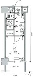 スカイコート蒲田ガーデン 1Kの間取図画像