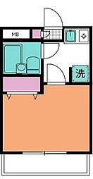 菱和パレス下落合 1Kの間取図画像