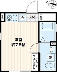 Celavi Motohasunuma ワンルームの間取図画像
