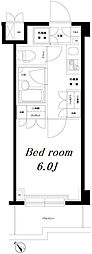 ルーブル目黒不動前 1Kの間取図画像