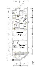 アークマーク中野坂上 2Kの間取図画像