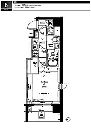AXAS西大島Sta. 1Kの間取図画像