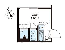 QUQURI北新宿 ワンルームの間取図画像