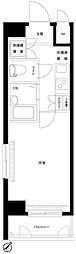 ルーブル西五反田弐番館 1Kの間取図画像
