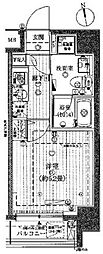 プレール・ドゥーク池袋 1Kの間取図画像